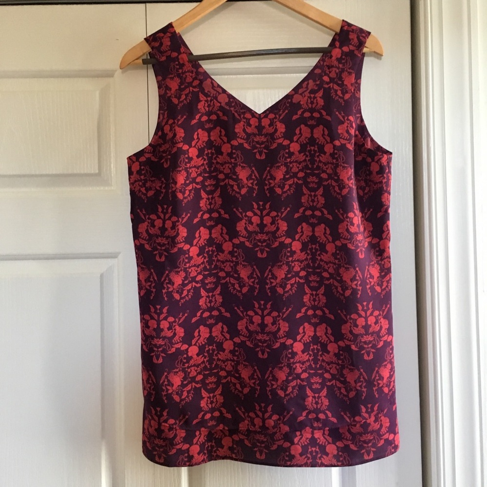 Cabi purple and pink tank blouse